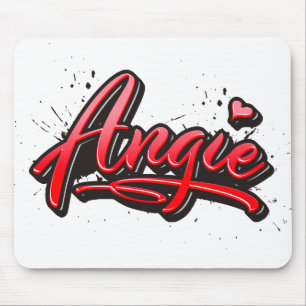 Angie Heart Splash Mousepad