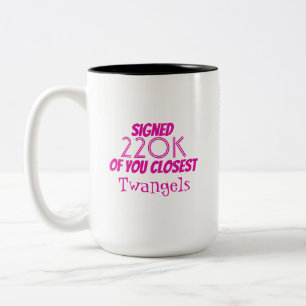 Angie-KAUFVERTRAG Kasten-Petitions-Tasse Zweifarbige Tasse