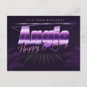 Angie Name Vorname lila Postkarte Geburtstag (Vorderseite)
