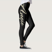 Angie white gold Handwriting Hose Leggings (Rechts)