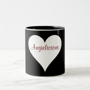 Angielicious Herz-Tasse Zweifarbige Tasse
