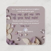 Angie's Accessoires Custom Order "Congrat Card" Quadratische Visitenkarte (Rückseite)