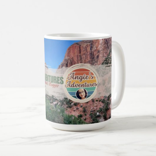 Angie's Adventures Branded Coffee Tasse (VorderseiteRechts)