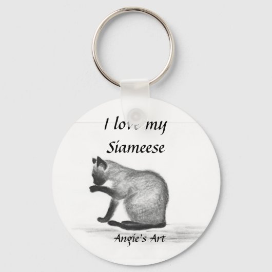 Angie's Art "Siameese Cat" Schlüsselanhänger (Vorderseite)