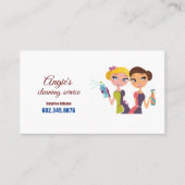 Angie's Reinigungsservice reinigt Frauen Visitenkarte (Vorderseite)