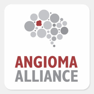 Angioma Alliance Logo Gear Quadratischer Aufkleber