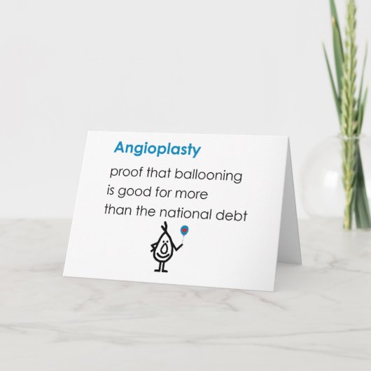 Angioplastie a Funny Get Well bald Gedicht Karte (Vorderseite)