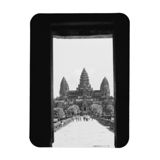 Angkor Kambodscha, Angkor Wat Doorway View 2 Magnet (Vertikal)