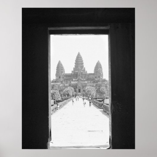 Angkor Kambodscha, Angkor Wat Doorway View Poster (Vorne)