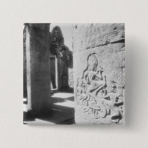 Angkor Kambodscha, Apsara-Schnitzerei The Bayon 2 Button