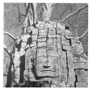 Angkor Kambodscha, Head Ta Som Tempel Fliese