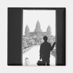 Angkor Kambodscha, Tür & Person Angkor Wat Magnet
