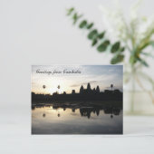 angkor reflektieren postkarte (Stehend Vorderseite)