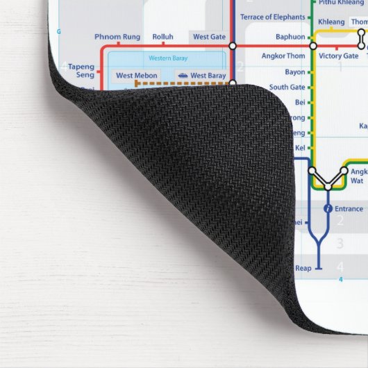 Angkor Tempelkarten-Mäusematte Mousepad (Ecke)
