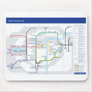 Angkor Tempelkarten-Mäusematte Mousepad