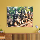 Angkor Thom God Statues  Leinwanddruck (Insitu (Wohnzimmer))