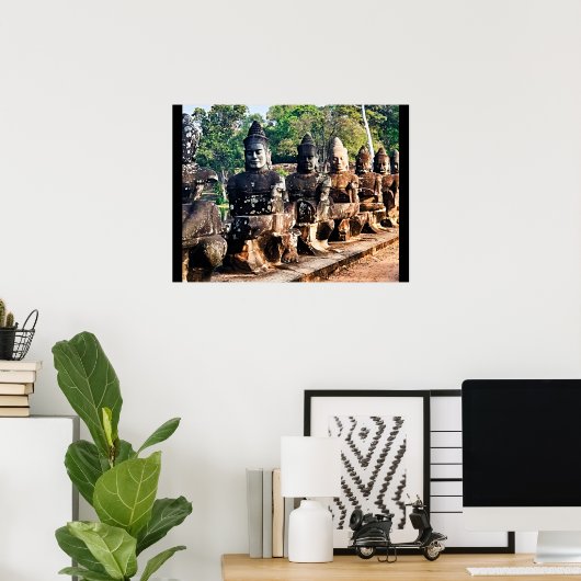 Angkor Thom God Statues Poster (Heimbüro)