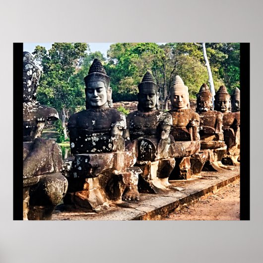 Angkor Thom God Statues  Poster (Vorne)