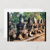 Angkor Thom God Statues Postkarte (Vorne/Hinten)
