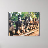 Angkor Thom Götterstatuen Leinwanddruck (Vorderseite)