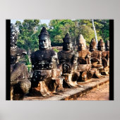 Angkor Thom Götterstatuen Poster (Vorne)