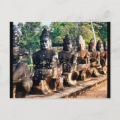 Angkor Thom Götterstatuen  Postkarte (Vorderseite)