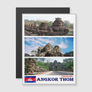 Angkor Thom - Kambodscha - Mosaik - Magnetkarte