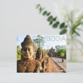 Angkor Thom, Kambodscha Reise Postkarte (Stehend Vorderseite)
