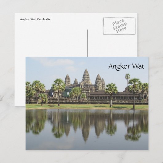 angkor was reflektiert postkarte (Vorne/Hinten)