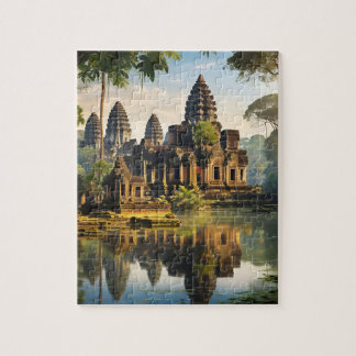 Angkor Wat, alter Khmer-Tempel Puzzle