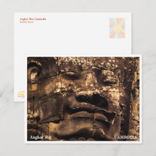 Angkor Wat Buddha Totem – Reise-Postkarte Feiertagspostkarte