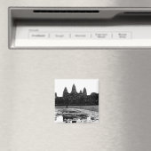 Angkor Wat Cambodia Black & White Magnet (In Situ (Geschirrspüler))