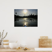 Angkor Wat Cambodia Morning Silhouette Print Poster (Küche)
