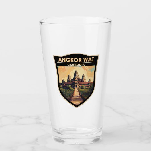 Angkor Wat Cambodia Reisen Vintag Glas (Vorderseite)