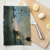 Angkor Wat, Cambodia Sunrise Reflection Geschirrtuch (Viertel Falte)