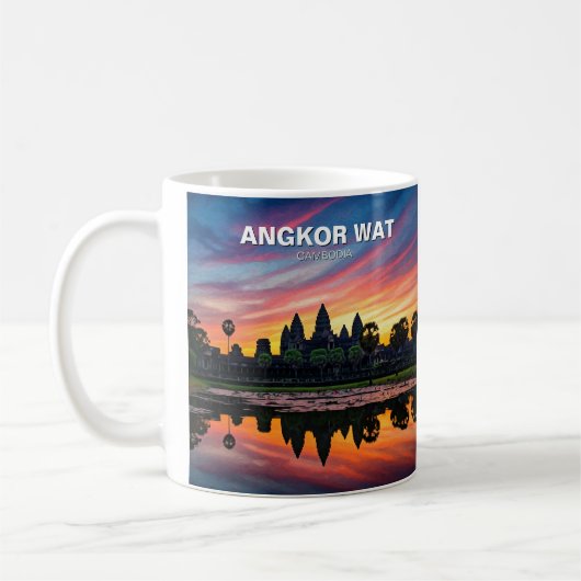 Angkor Wat Cambodia Sunset Kaffeetasse (Links)