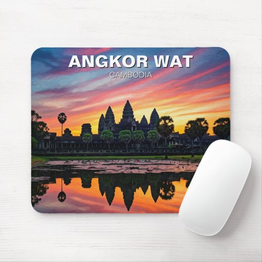 Angkor Wat Cambodia Sunset Mousepad (Mit Mouse)
