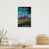 Angkor Wat Cambodia Vintage Travel Poster (Küche)