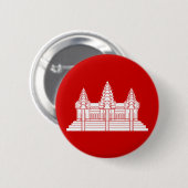 Angkor Wat Cambodian / Khmer Flag Button (Vorne & Hinten)