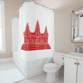 Angkor Wat Cambodian / Khmer Flag Duschvorhang (Beispiel)