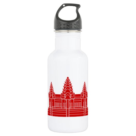 Angkor Wat Cambodian / Khmer Flag Edelstahlflasche (Vorderseite)