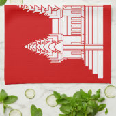 Angkor Wat Cambodian / Khmer Flag Geschirrtuch (Gefaltet)