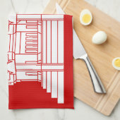 Angkor Wat Cambodian / Khmer Flag Geschirrtuch (Viertel Falte)