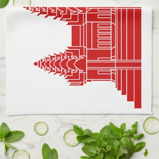 Angkor Wat Cambodian / Khmer Flag Geschirrtuch (Gefaltet)