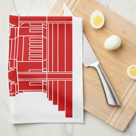 Angkor Wat Cambodian / Khmer Flag Geschirrtuch (Viertel Falte)