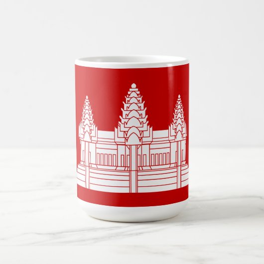 Angkor Wat Cambodian / Khmer Flag Kaffeetasse (Mittel)