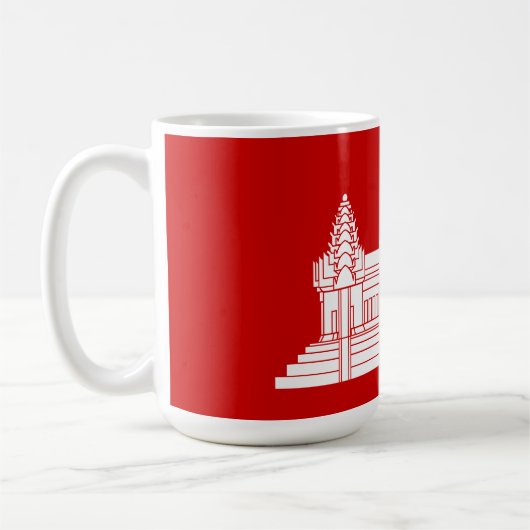 Angkor Wat Cambodian / Khmer Flag Kaffeetasse (Links)