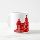 Angkor Wat Cambodian / Khmer Flag Kaffeetasse (Vorderseite Links)