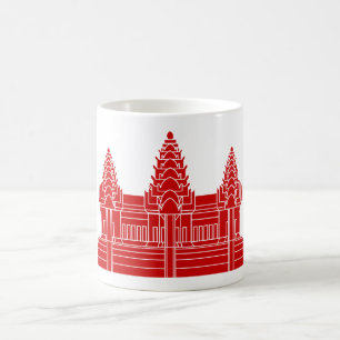 Angkor Wat Cambodian / Khmer Flag Kaffeetasse