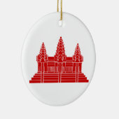 Angkor Wat Cambodian / Khmer Flag Keramikornament (Rechts)